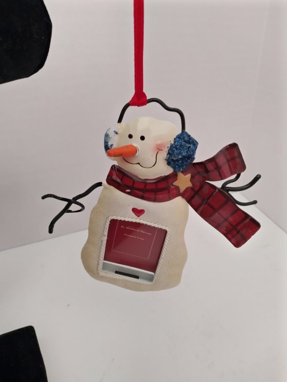 Vintage The Home Collection Photo Snowman Xmas Ornament